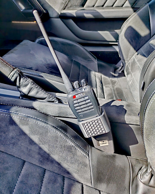 Mitex compatible radio walkie talkie seat belt holder - UHF Version