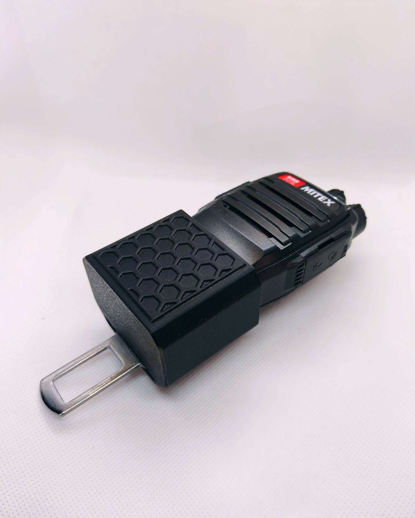 Mitex compatible radio walkie talkie seat belt holder - DMR/Mitex Xtreme Digital Version